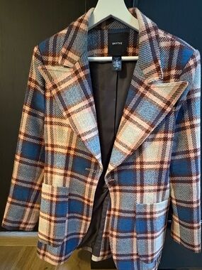 Smythe Plaid Wool-Blend Blazer